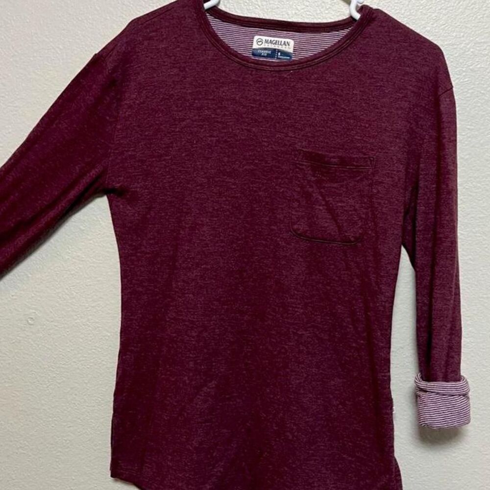 Magellan Men's Burgundy and Red Shirt